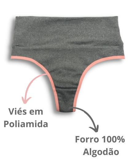 Kit 15 Calcinha Fitness Cós Alto FIO Duplo Atacado Luxe Lingerie