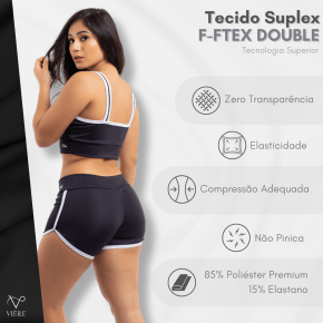 Top Fitness Feminino Academia Treino Decote V Viére